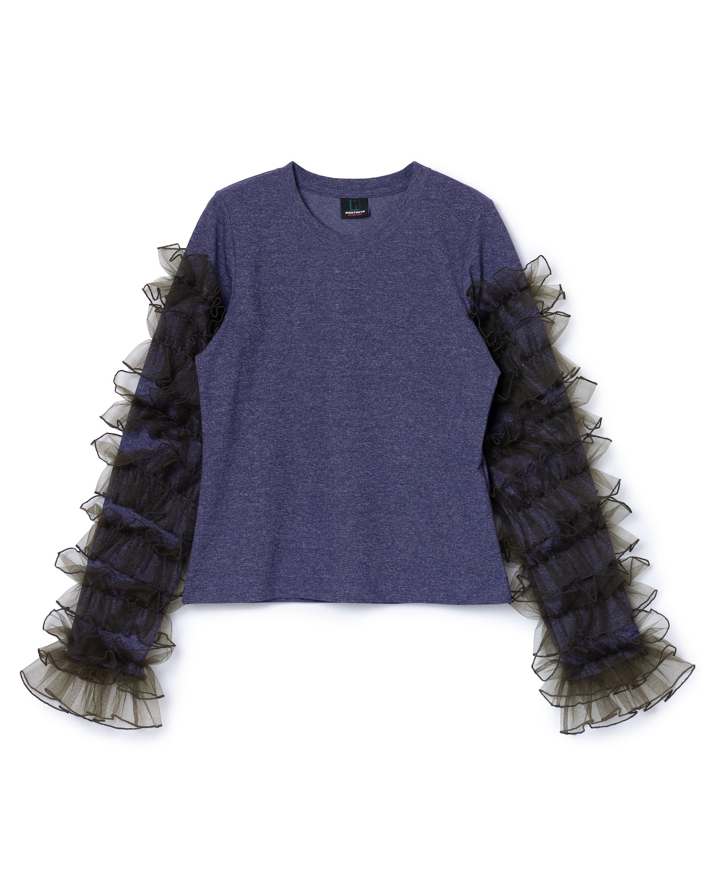 FRILL SLEEVE C/S (PURPLE x KHAKI)