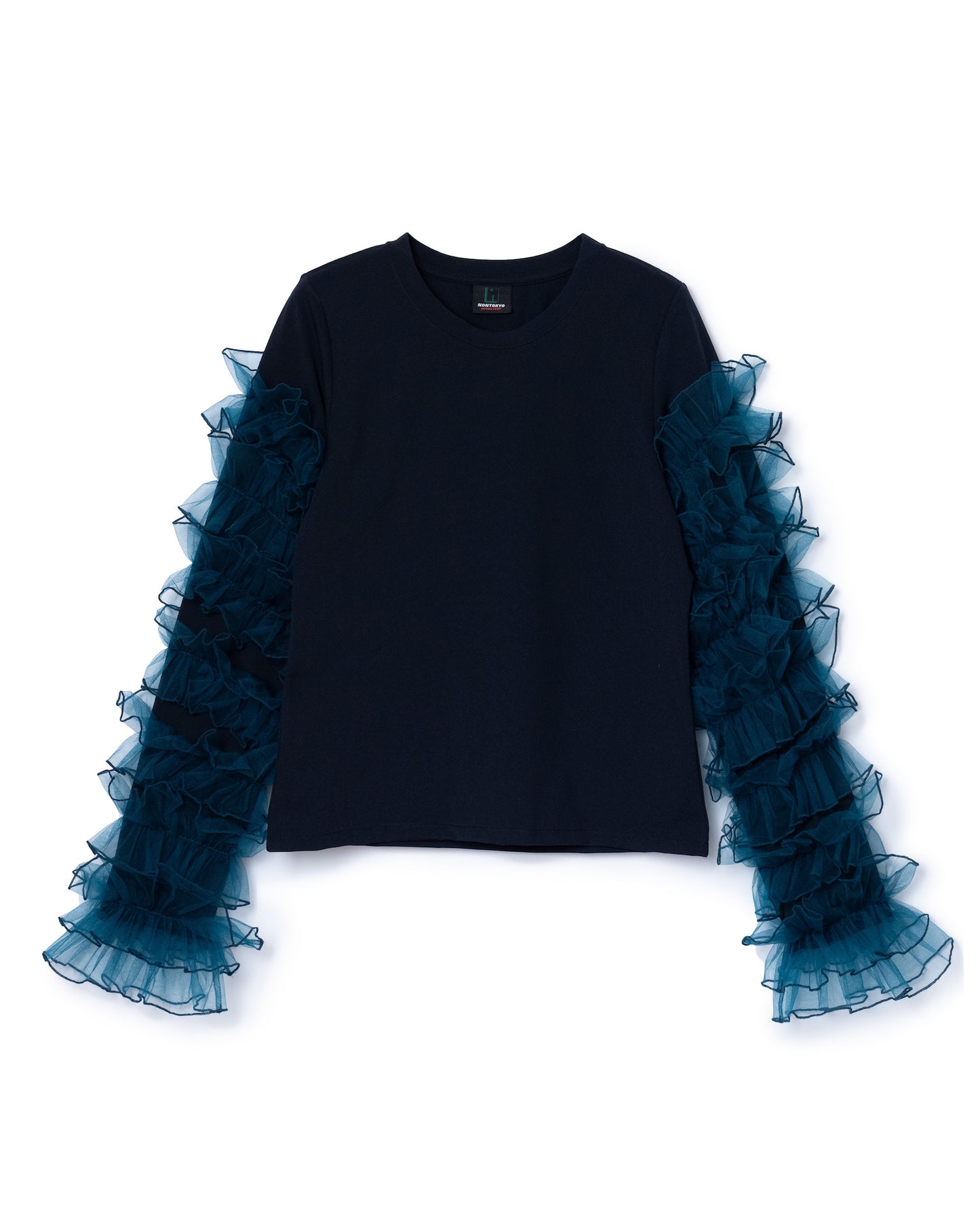 FRILL SLEEVE C/S (BLACK x GREEN)