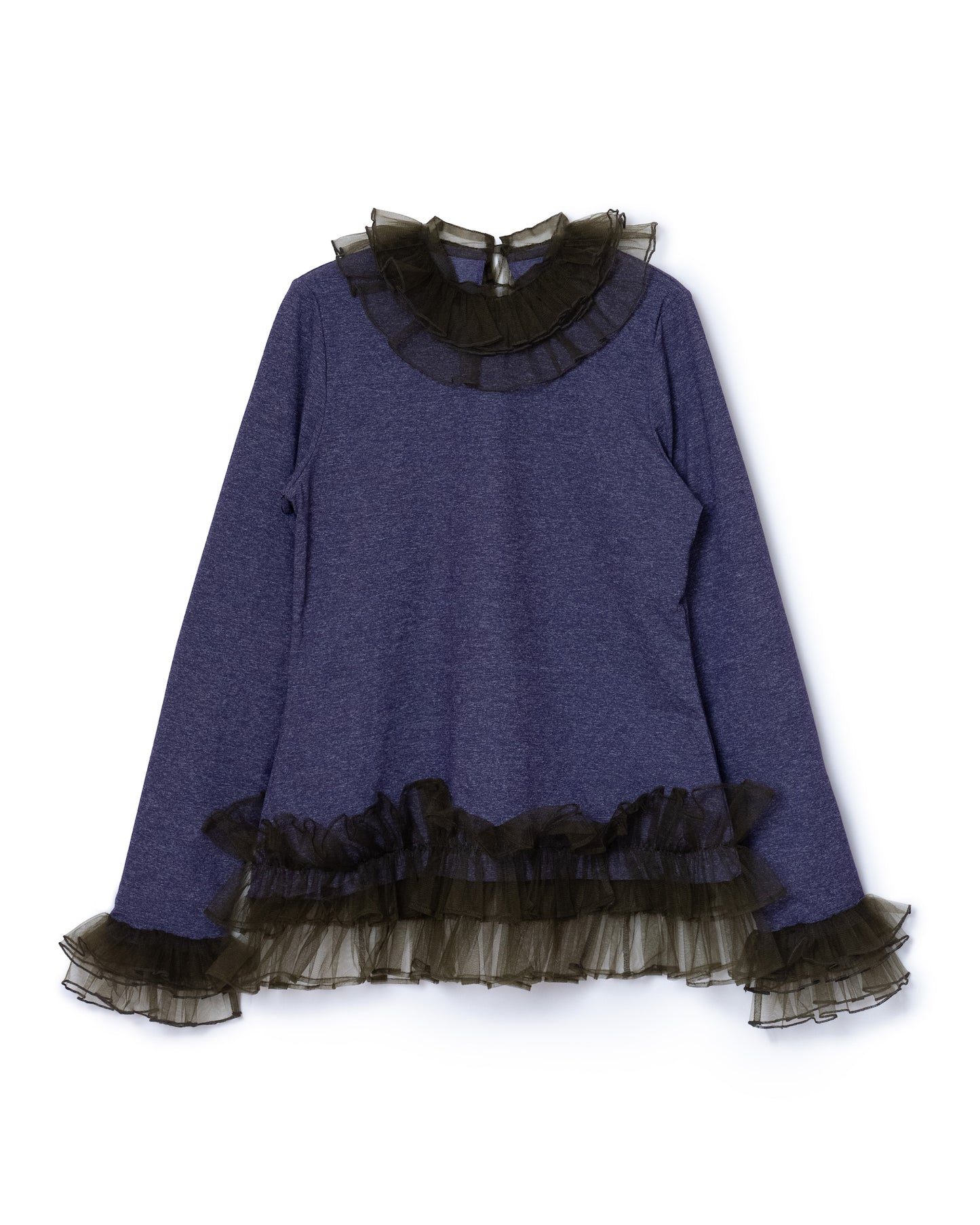 HEM FRILL C/S (PURPLE x KHAKI)