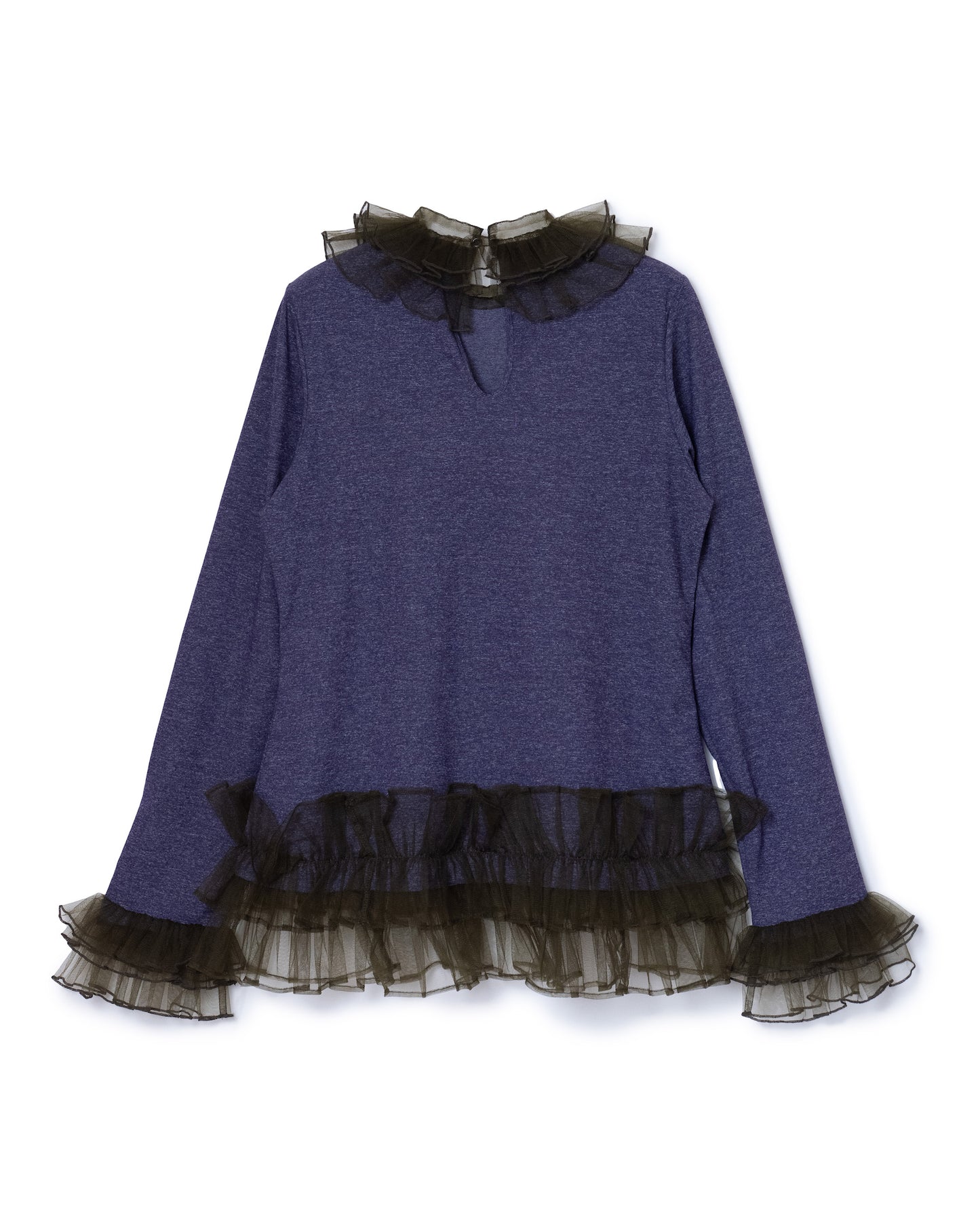 HEM FRILL C/S (PURPLE x KHAKI)