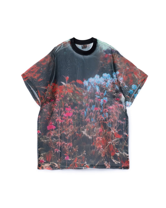 DIRECT PRINT SHEER T-SHIRT (FLOWER)