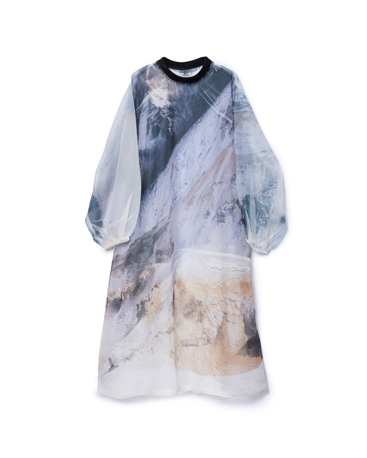 DIRECT PRINT SHEER ONE-PIECE (MOUNTAIN)