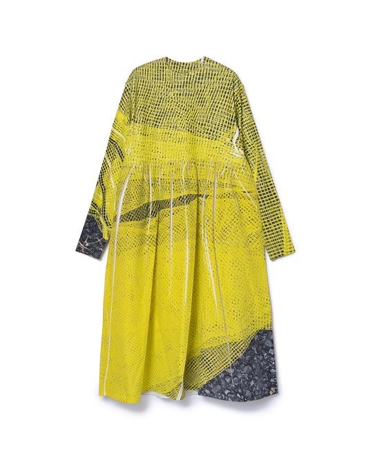 DIRECT PRINT RIB GATHER O/P (YELLOW MESH)