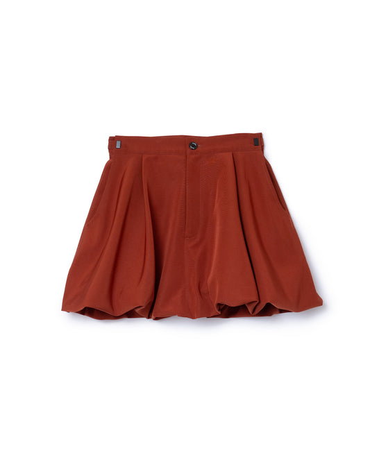 BALLOON MINI SKIRT (BROWN RED)