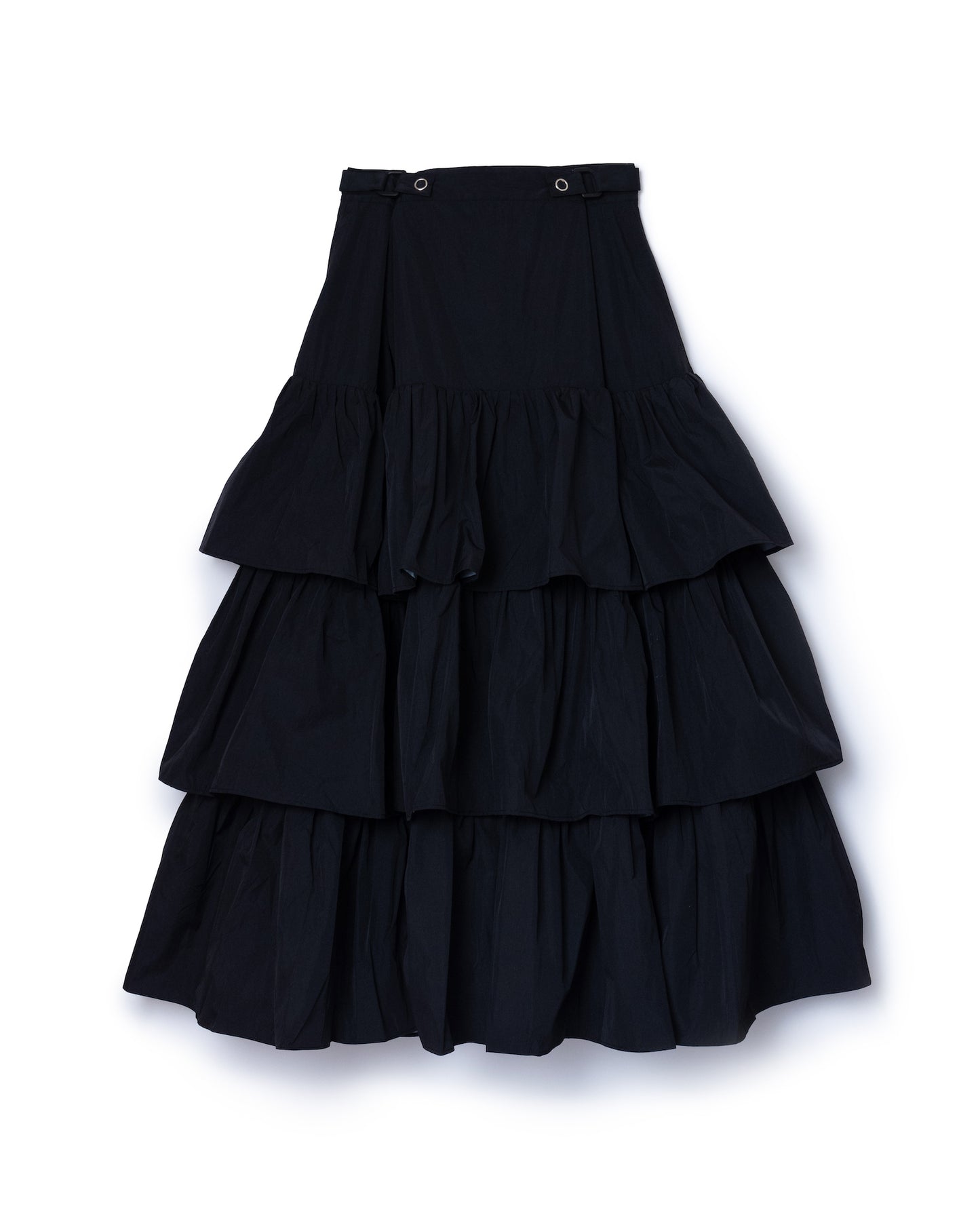 NYLON TIEREDSKIRT (BLACK)