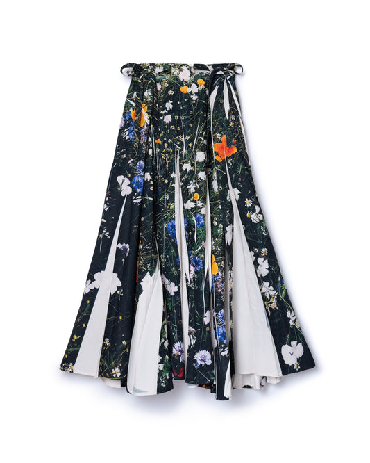 DIRECT PRINT RIBBON SKIRT (FLOWER)