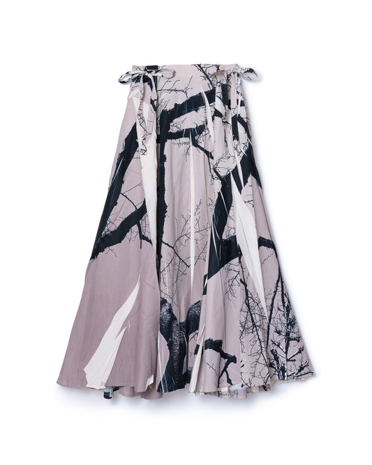 DIRECT PRINT RIBBON SKIRT (BRANCH)