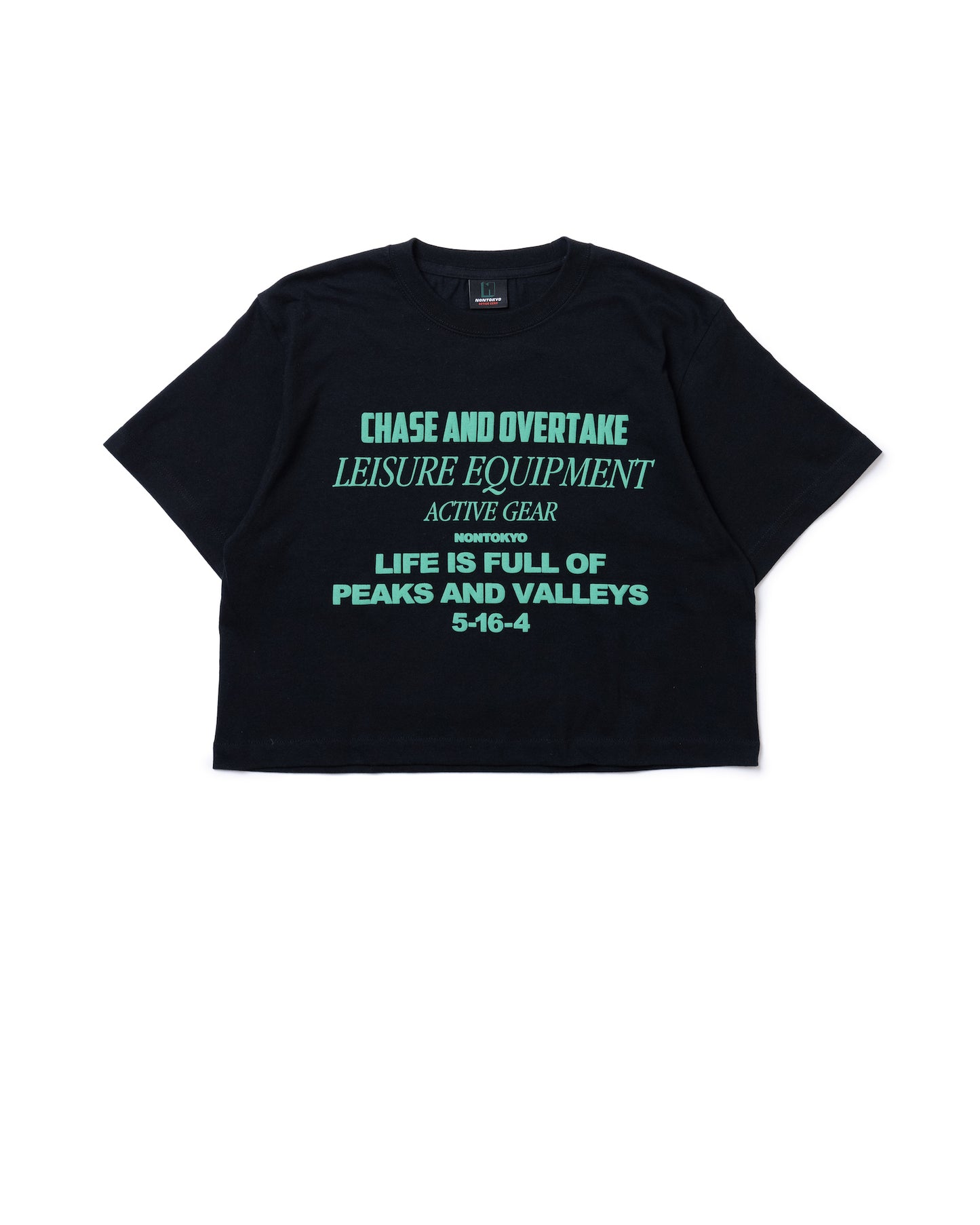 LETTERING PRINT SHORT T-SHIRT (BLACK)