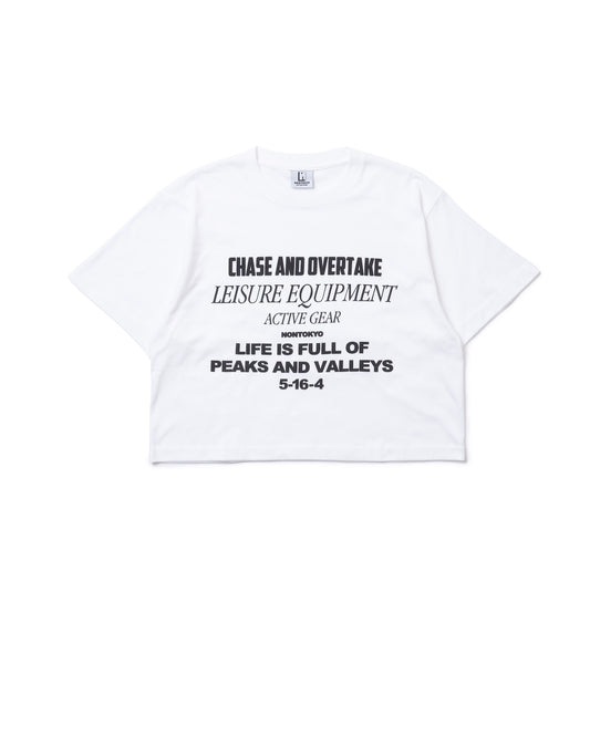 LETTERING PRINT SHORT T-SHIRT (WHITE)