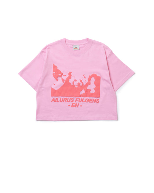 AILURUS FULGENS PRINT SHORT T-SHIRT (PINK)