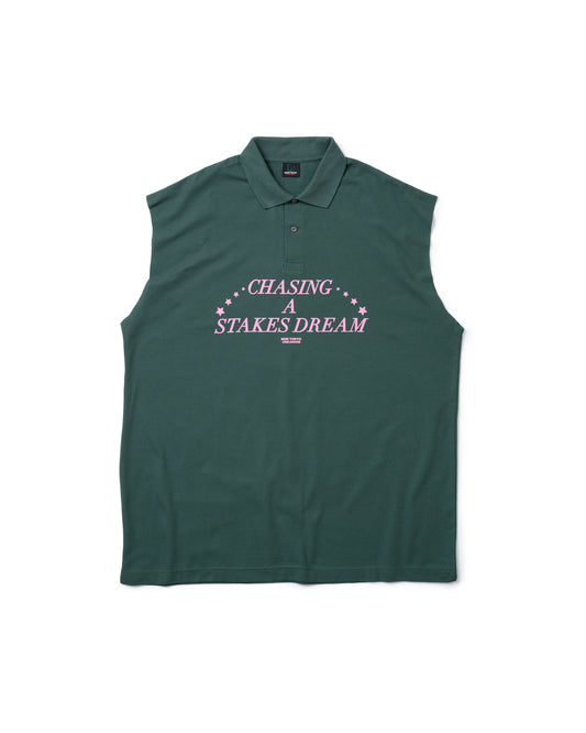 NO SLEEVE BIG POLO-SHIRT (GREEN)