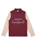 SHEER SLEEVE POLO-SHIRT (WINE)