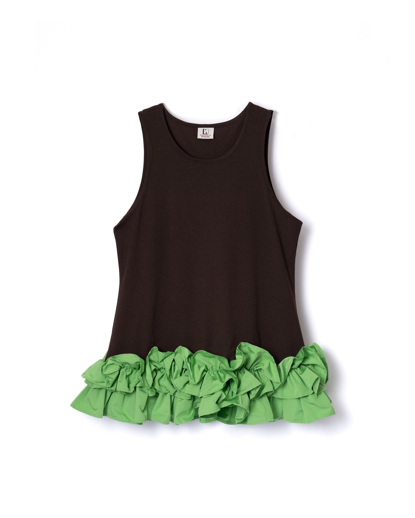 NON TOKYO / FRILL TANKTOP (BROWN)