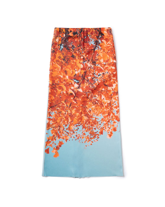 PRINT RIB SKIRT (GINKGO)