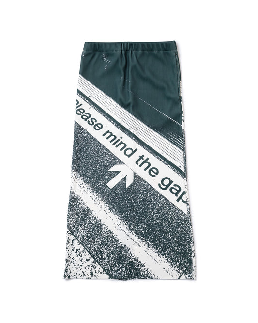 PRINT RIB SKIRT (GREEN)