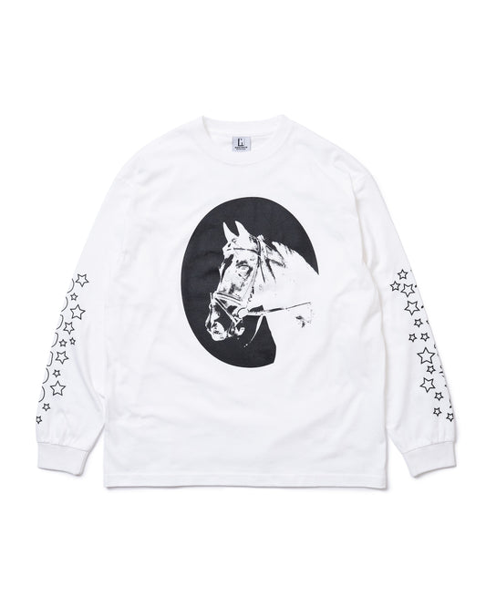 SHOW PRINT L/S T-SHIRT (WHITE)