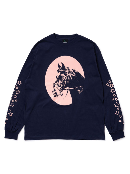 SHOW PRINT L/S T-SHIRT (NAVY)