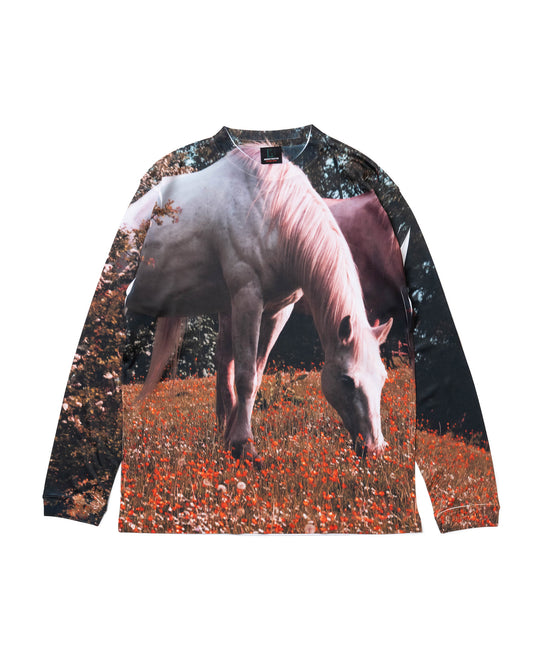 DIRECT PRINT L/S T-SHIRT (HORSE)
