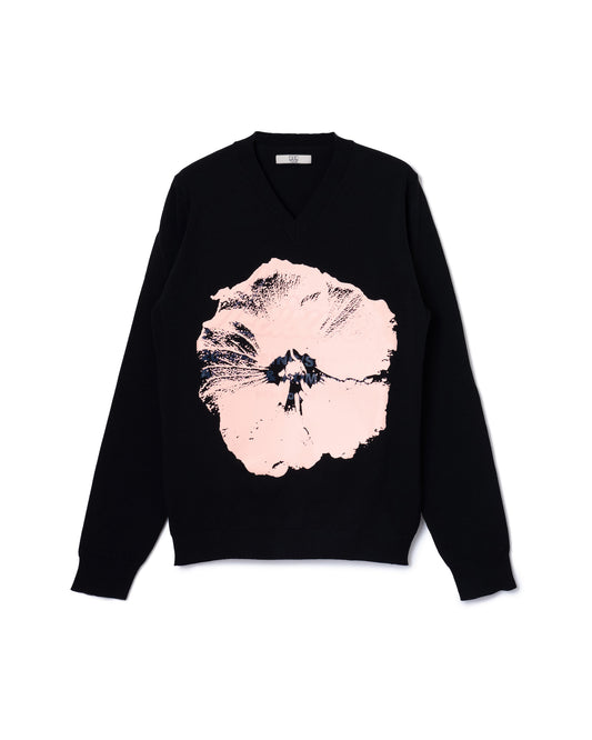FLOWER PRINT KNIT (BLACK)