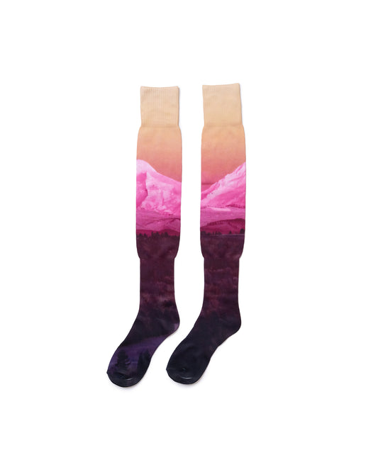 DIRECT PRINT LONG SOX (ORANGE)