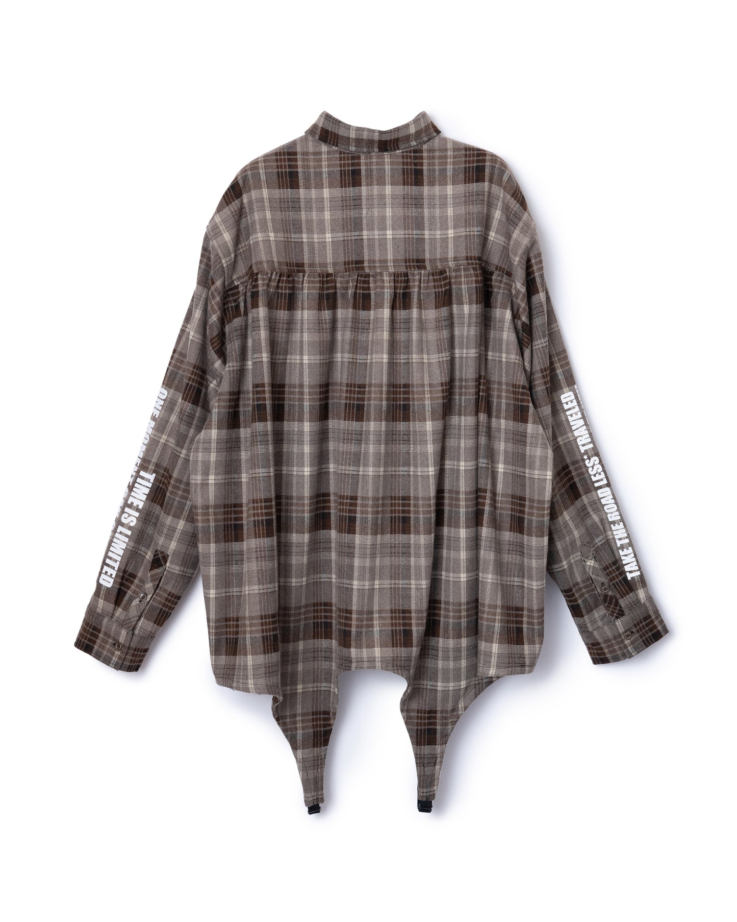 2WAY FLANNEL CHECK SHIRT (BEIGE)