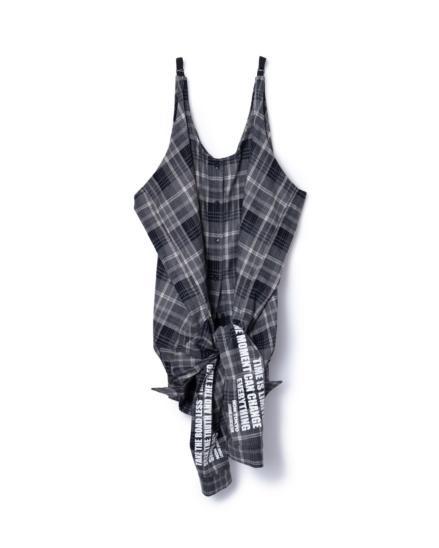 2WAY FLANNEL CHECK SHIRT (BLACK)