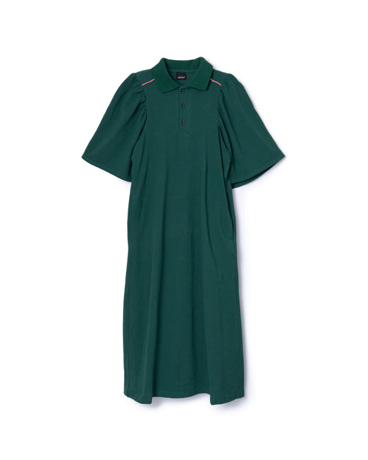 PUFF SLEEVE POLO ONE-PIECE (GREEN)
