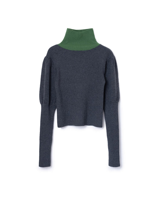 PUFFSLEEVE KNIT (GRAY)