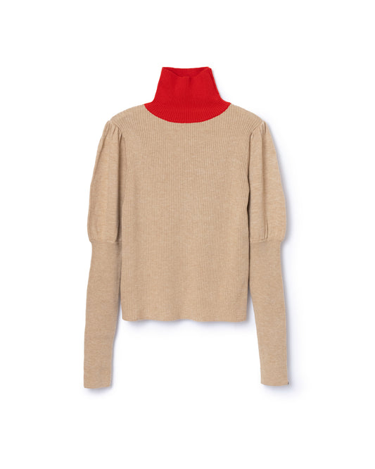 PUFFSLEEVE KNIT (BEIGE)