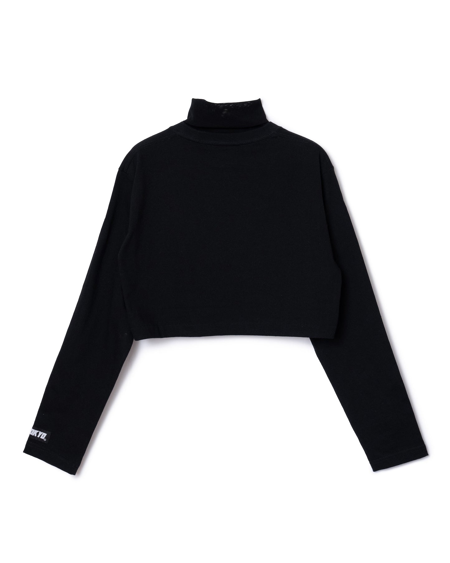 SHEER HIGH NECK L/S T-SHIRT (BLACK)