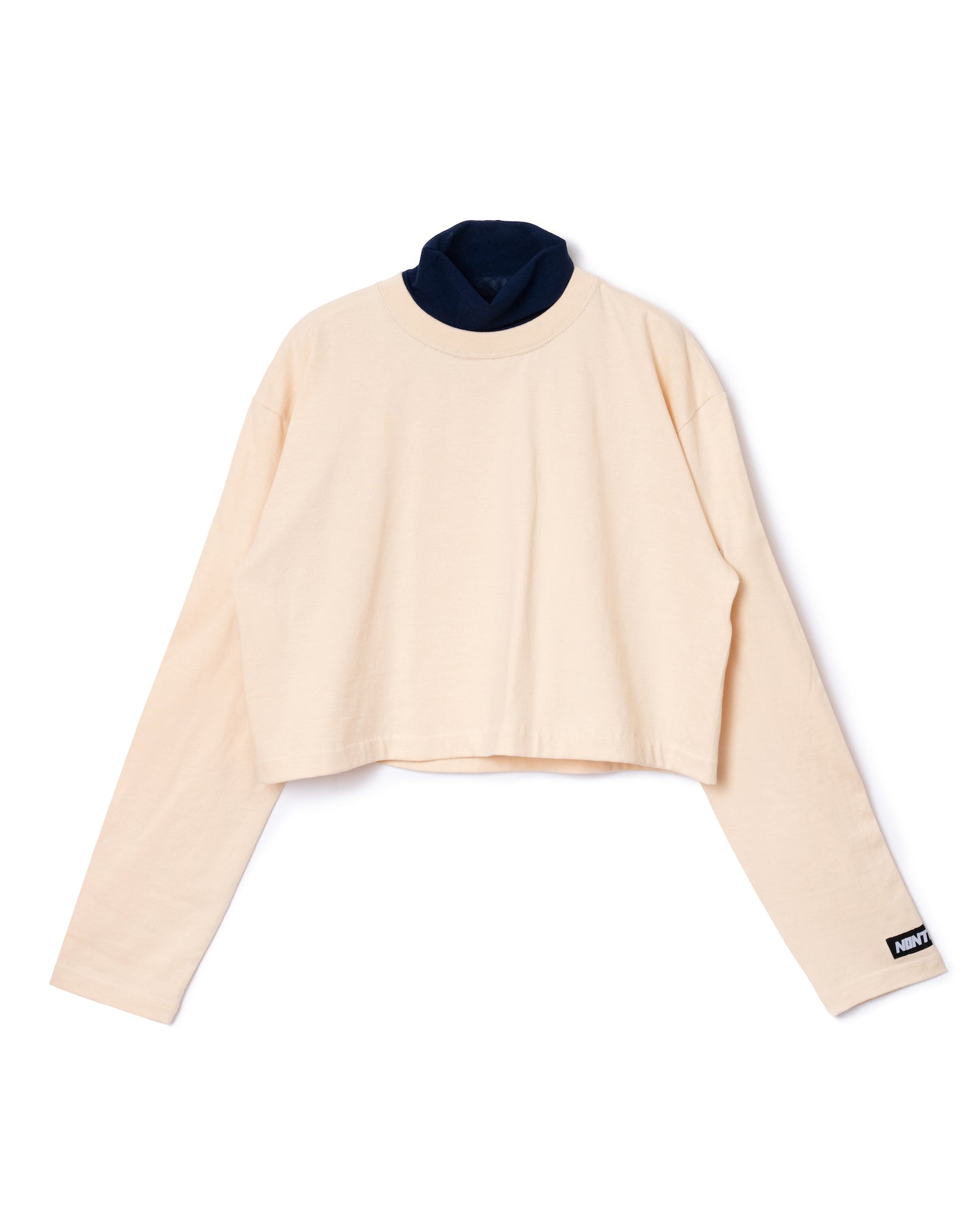 SHEER HIGH NECK L/S T-SHIRT (IVORY)