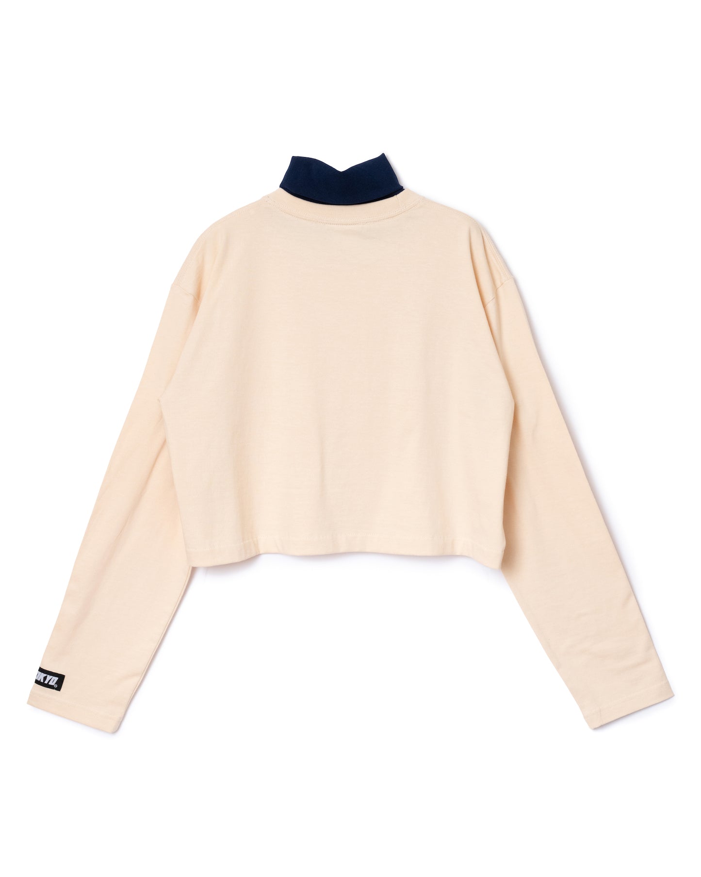 SHEER HIGH NECK L/S T-SHIRT (IVORY)