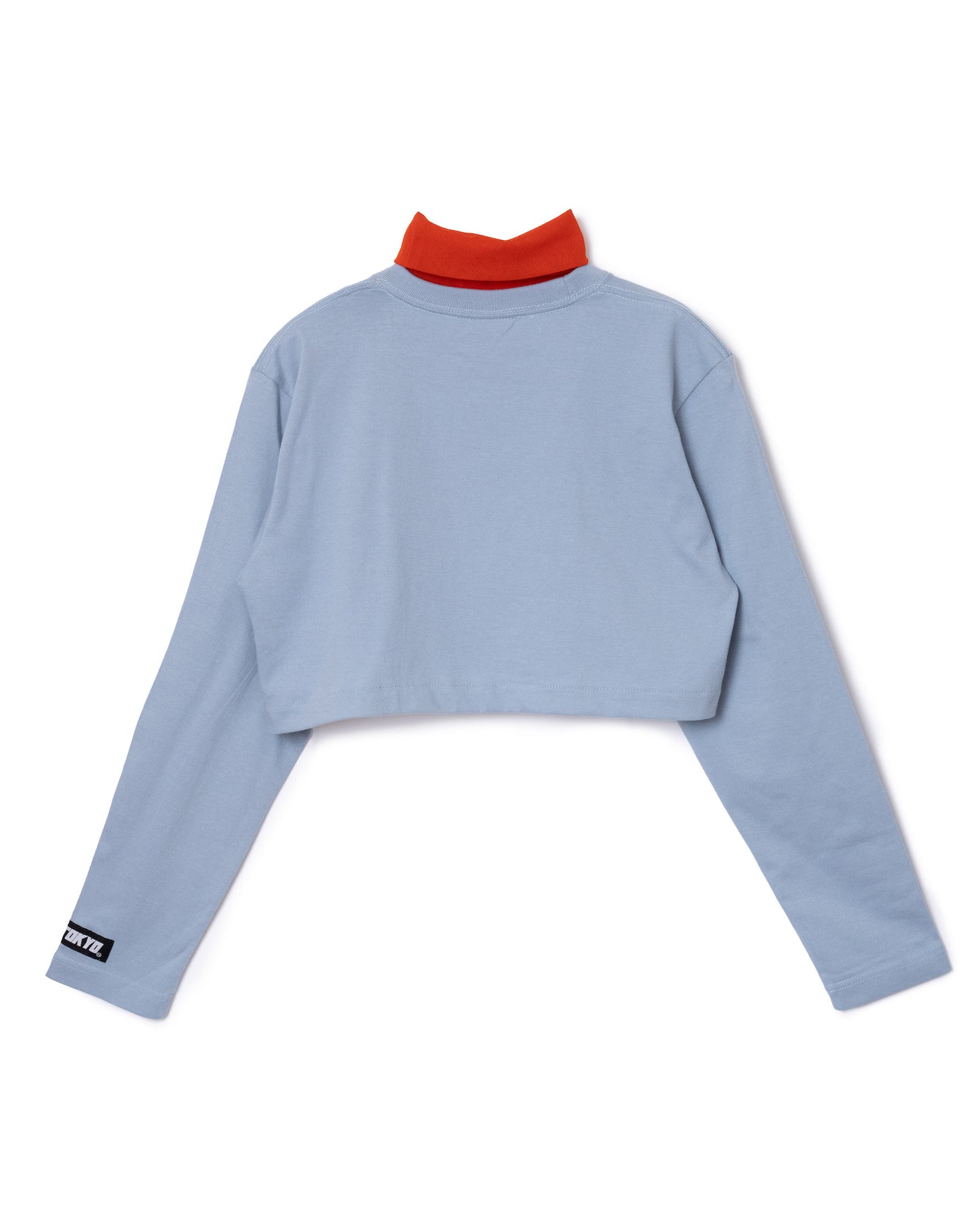 SHEER HIGH NECK L/S T-SHIRT (BLUE)