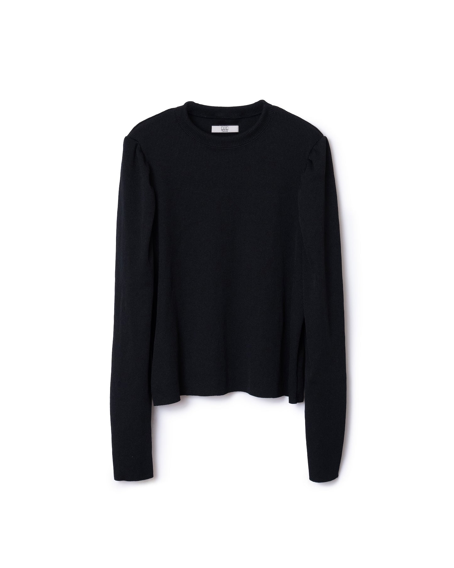 RIB PUFF SLEEVE C/S (BLACK)