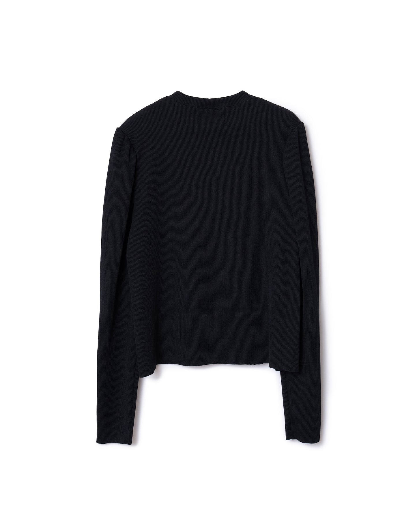 RIB PUFF SLEEVE C/S (BLACK)