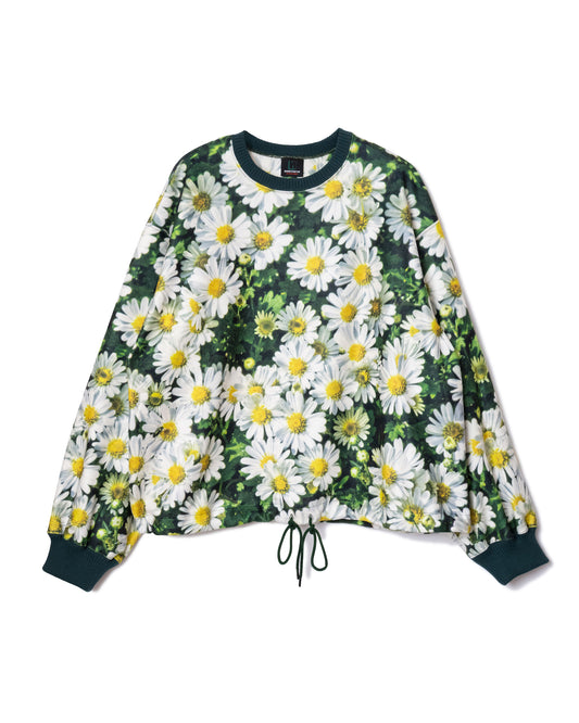 PRINT FLEECE PULLOVER TOP (FLOWER)
