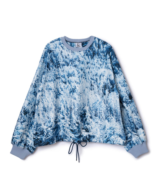 PRINT FLEECE PULLOVER TOP (SNOW MOUNTAIN)