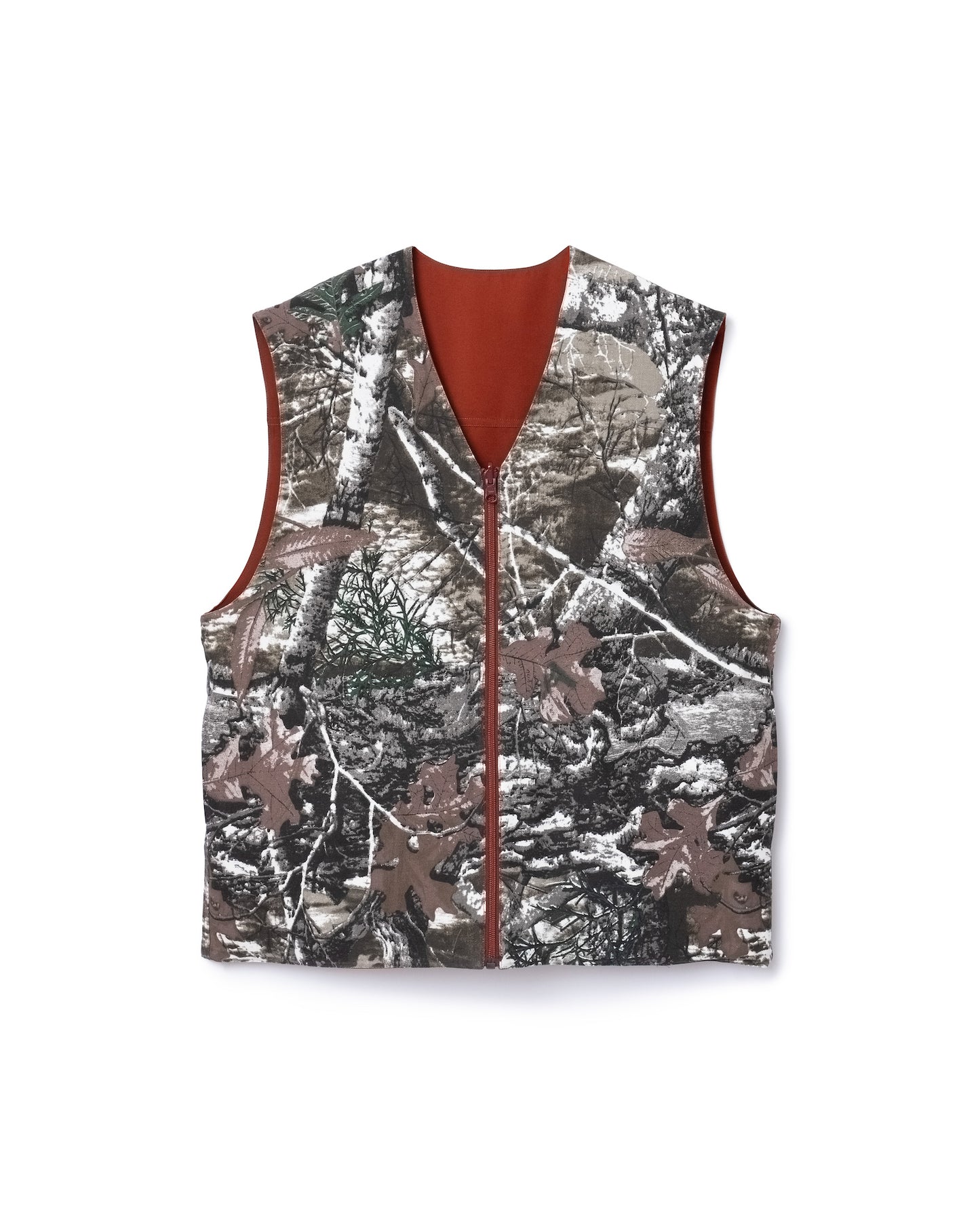 REVERSIBLE MULTI POCKET VEST (BROWN RED)