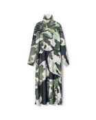 PRINT RIB HI-NECK ONE-PIECE (CAMO)