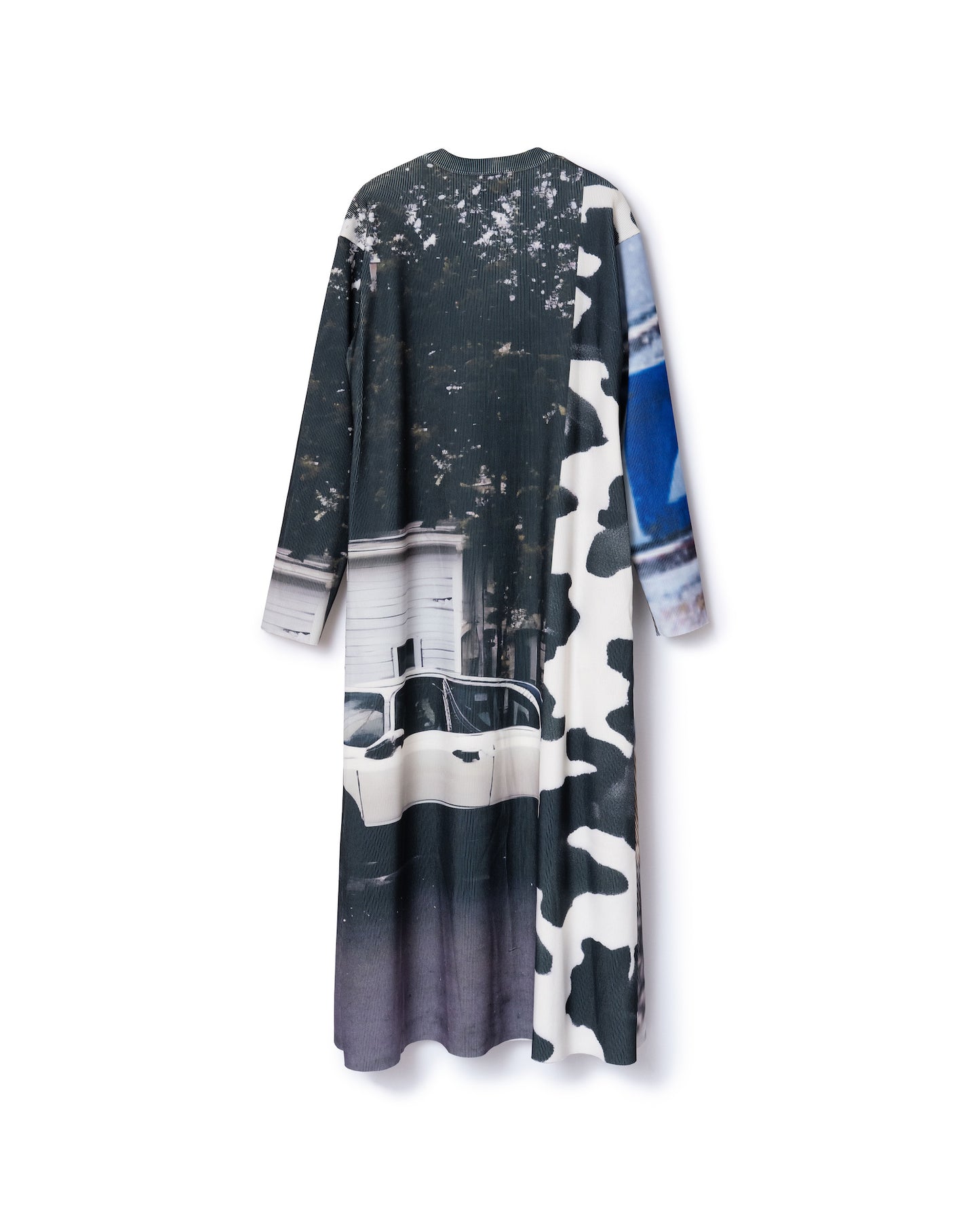 PRINT RIB L/S ONE-PIECE (COLLAGE)