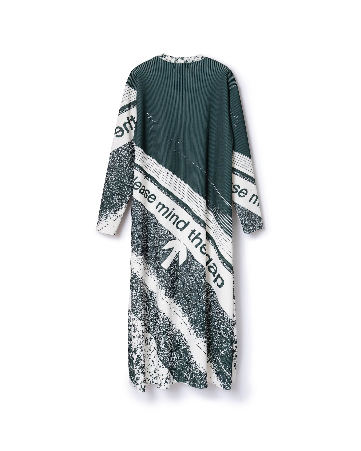 PRINT RIB L/S ONE-PIECE (GREEN)