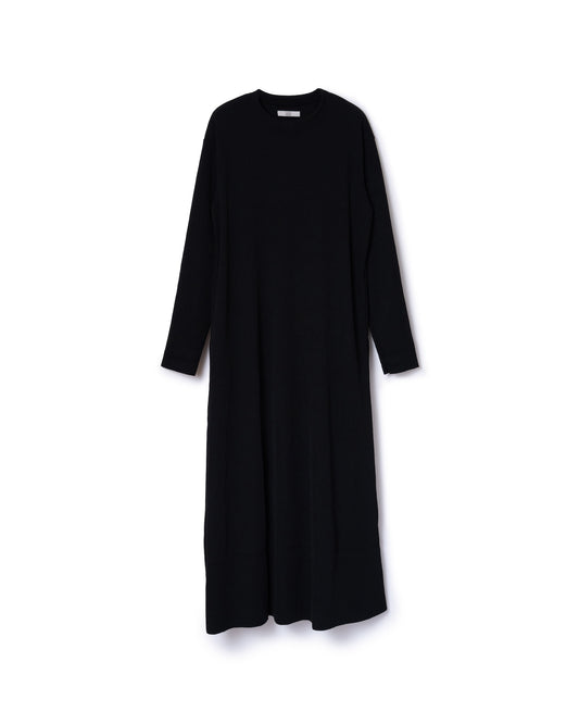 RIB L/S ONE-PIECE (BLACK)