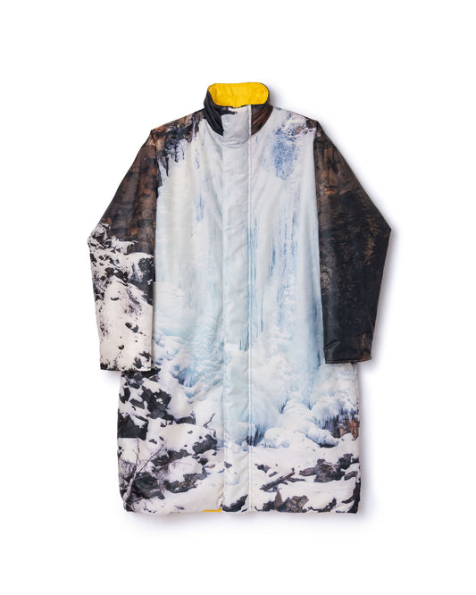 REVERSIBLE PADDING COAT (WATERFALL x YELLOW)