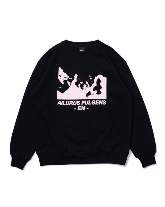 AILURUS FULGENS PRINT PULLOVER SWEAT (BLACK)
