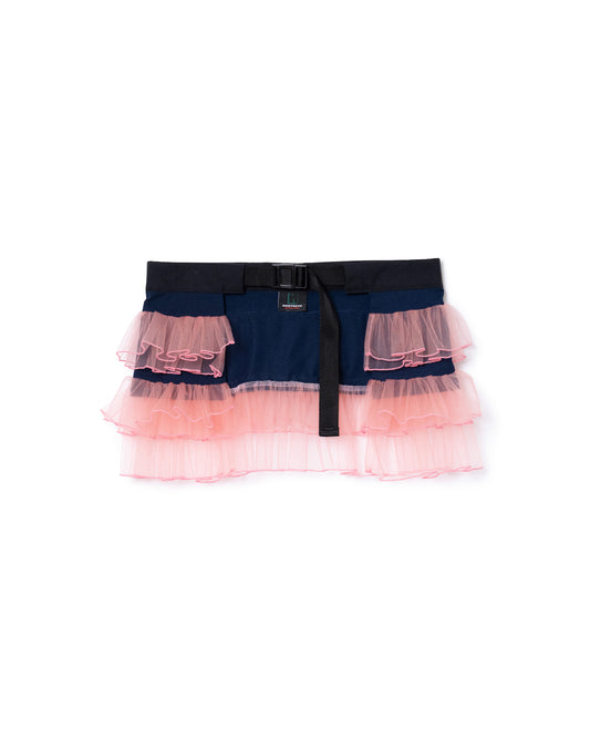 TULLE FRILL BELT (NAVY x PINK)