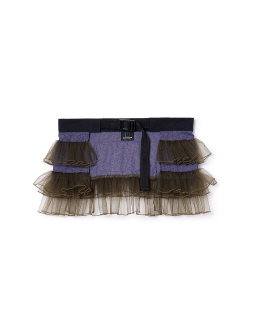 TULLE FRILL BELT (PURPLE x KHAKI)