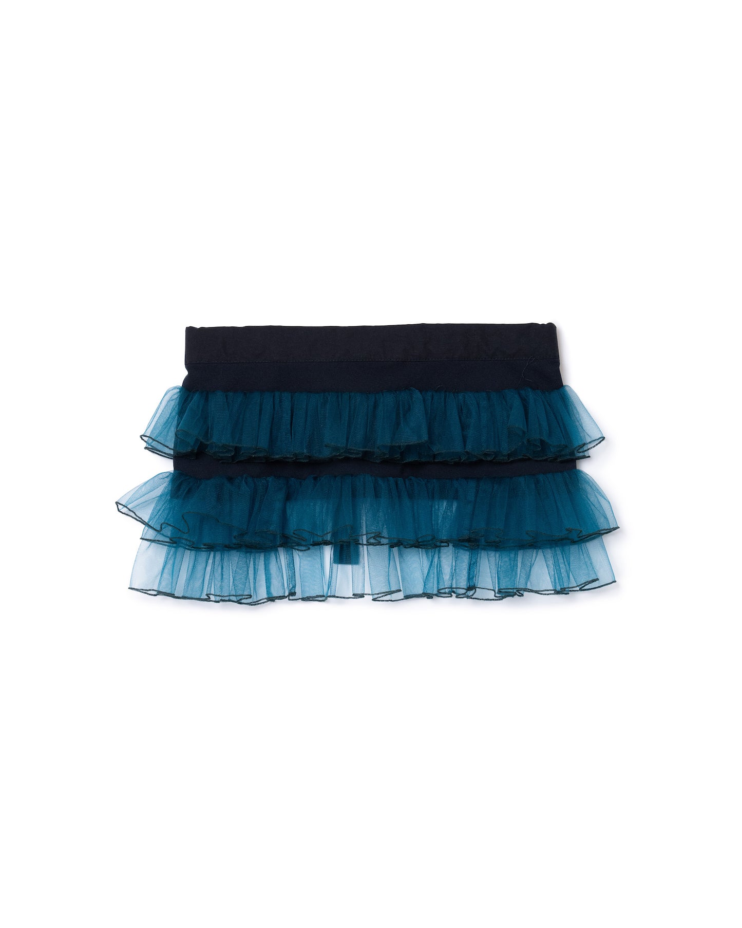 TULLE FRILL BELT (BLACK x GREEN)