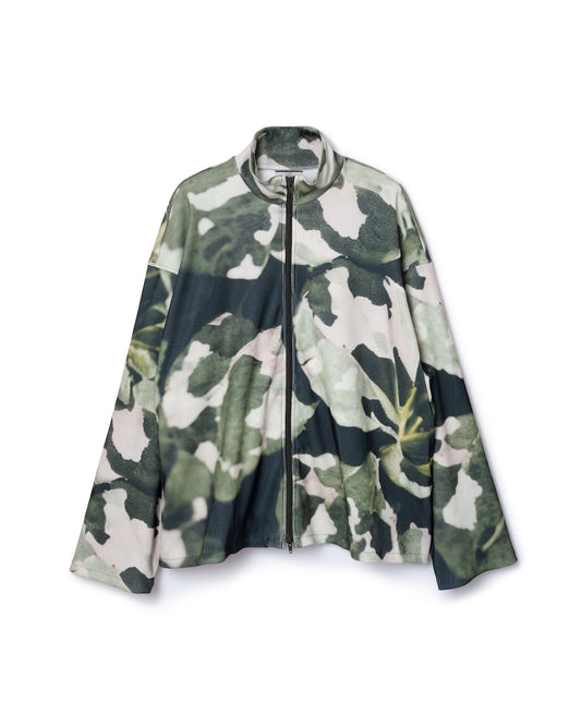PRINT RIB ZIP-UP BLOUSON (CAMO)