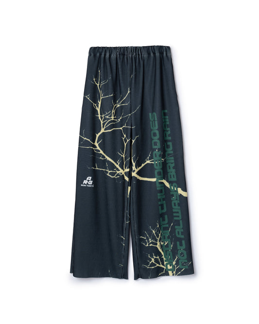 PRINT RIB WIDE PANTS (THUNDER)