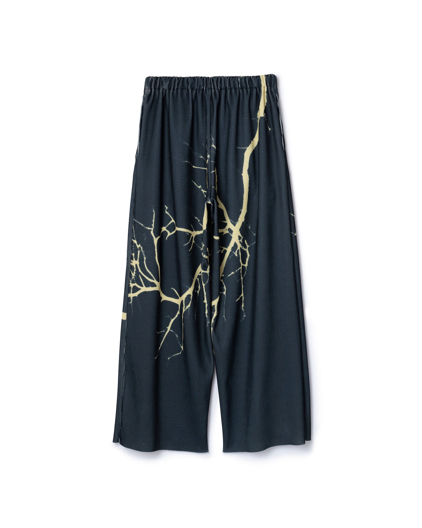 PRINT RIB WIDE PANTS (THUNDER)